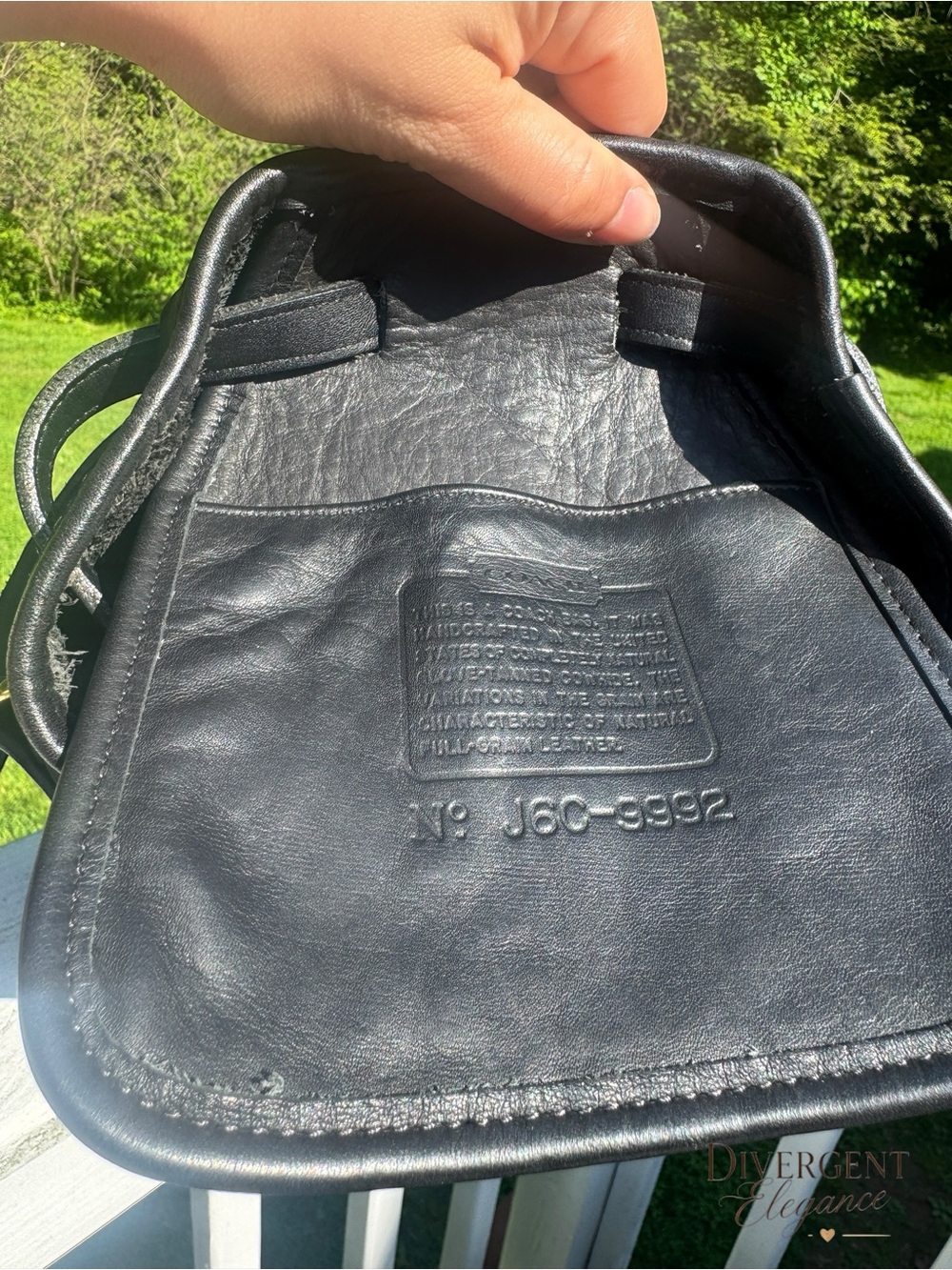 Coach Handle Backpack Sling Daypack Black Glove Tanned Leather Style 9952 - Picture 8 of 8